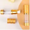 Buy cheap Frosted Golden Airless Spray Pump Bottle 15ml 30ml 50ml Plastic Purple Airless Serum Bottle With PP Pump for Skincare Packaging from wholesalers