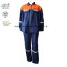 Buy cheap Cotton Canvas Two Tone Blue Orange Fr Suit With Reflector Welders Working from wholesalers