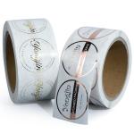 Clear Self Adhesive Food Labeling Stickers Foil Stamped