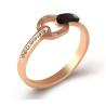 Buy cheap Fashion Rose Gold and Diamond Ring Stainless Steel Jewelry 316L Zircon Ring from wholesalers