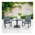 Modern Aluminum Balcony Furniture 2 Seating Outdoor Dining Set with Adjustable