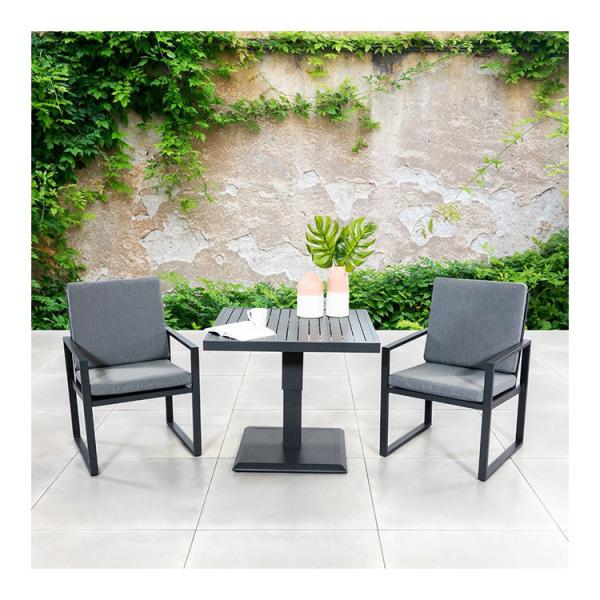 Buy cheap Modern Aluminum Balcony Furniture 2 Seating Outdoor Dining Set with Adjustable Table from wholesalers