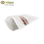 Food Grade Rice Paper Bags Silk Paper Bag With Clear Window Zipper Moisture