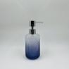Buy cheap Glass Bathroom Accessories Set Luxury Ombre Blue Round Shape Diamond Pattern Lotion Pump Bottle Two Size from wholesalers