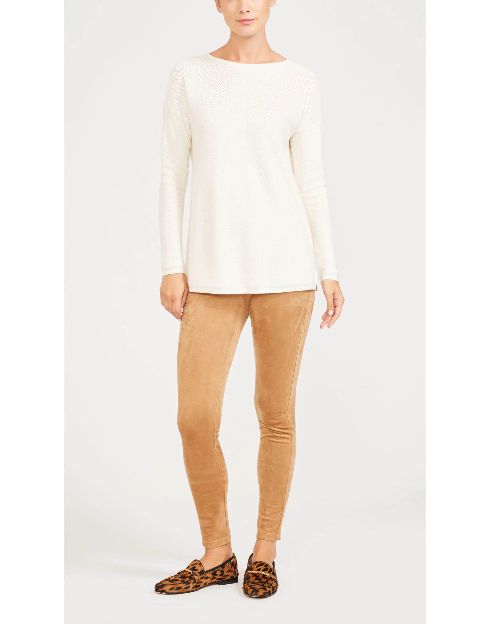 WOMEN'S 60% cotton/20% viscose/15% nylon/5% cashmere KNITTED SWEATER