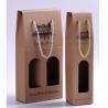 Buy cheap Manufacturer corrugated paper gift box custom portable wine box double pack wine box packaging box from wholesalers