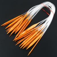 Buy cheap Two Heads Carbonized Bamboo Circular Knitting Needles 60cm Length Transparent product