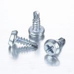 Pan Framing Head Self Drilling Screws #2 Drill Point Zinc C-1022 Steel #7x7/16"