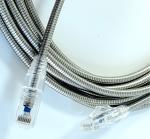 Exactcables Steel Armored Crossed Cat5e Network Cable 2m Lan Cable Slim STP LSZH