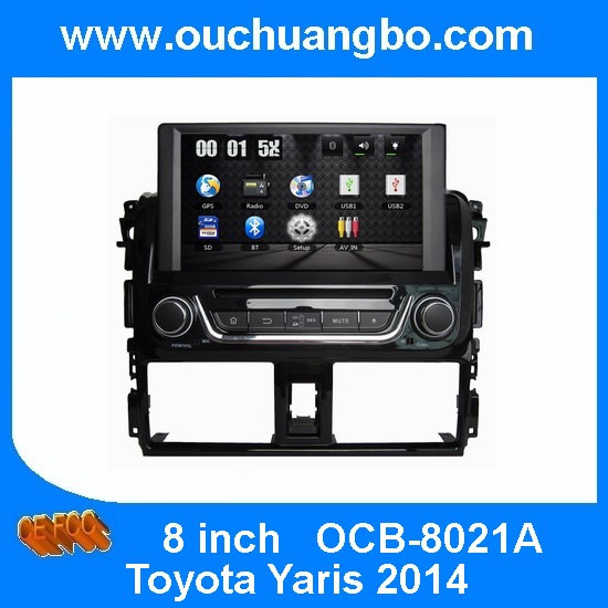 Ouchuangbo In Dash DVD GPS Navigation Audio Stereo System for Toyota Yaris 2014 OCB-8021A