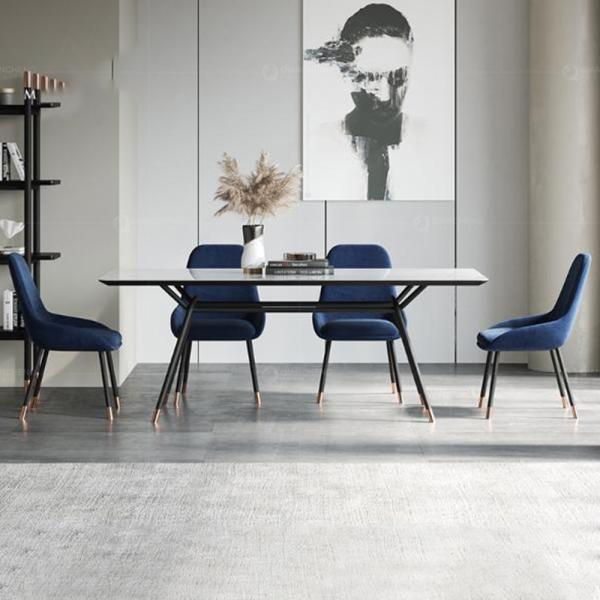 Buy cheap 10 Seater SS Dining Tables Metal Stainless Steel Leg Ceramic Tile Or Marble Top from wholesalers