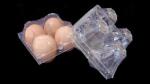 4 Cell Clip Button Plastic Blister Packaging Clear Plastic Egg Cartons Halogen