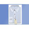 Buy cheap Modern Office Slim Long Sleeve Work Uniform Lady Blue White Striped Shirt from wholesalers