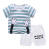 Buy cheap Summer Kids Pajama Set Plain Animal Short Sleeve Tee And Shorts from wholesalers