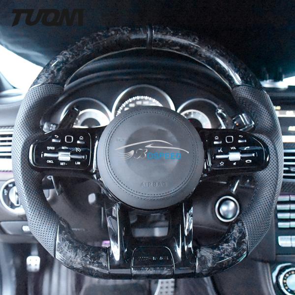 Buy cheap Mercedes Benz Perforated Leather Steering Wheel Upgrade Forged Carbon Fibre from wholesalers