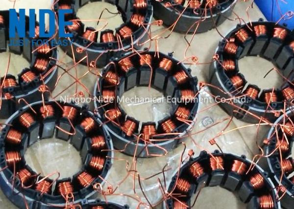 Automatic 2 Stations Electric Motor Winding Equipment For Multi Pole BLDC Motor