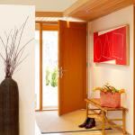 Double Swing Outdoor Solid Wood Door With Tempered Clear Glass Inserts