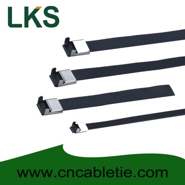 Buy cheap 12×150mm L Type PVC coated stainless steel cable tie from wholesalers