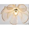 Buy cheap French cream style chandelier Nordic simple restaurant living room bedroom Japanese style high-grade flower-shaped lamp from wholesalers