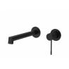 Buy cheap Polished Wall Mounted Bathroom Sink Faucet Matt Black Wall Mixer from wholesalers