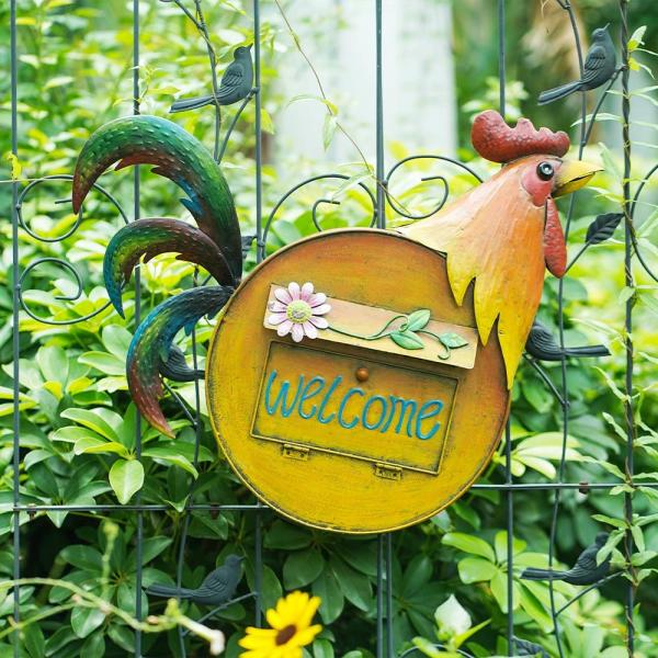 Buy cheap Creative DIY Animal Garden Ornament Handmade Metal Rooster Mailbox from wholesalers
