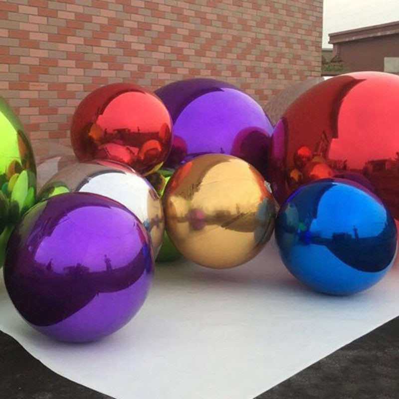 Inflatable Mirror Balls Sphere PVC Large Reflective Mirror Balloon Big Shiny Ball For Disco Christmas Wedding Party