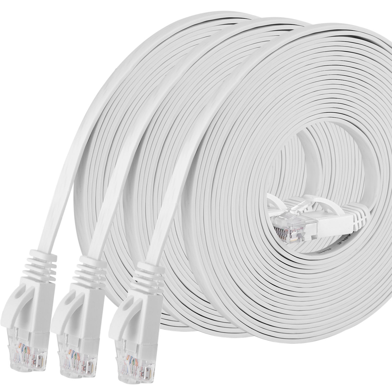 32AWG Guage Cat6 UTP Flat Patch Cord RJ45 Network lim Thin LAN