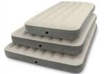 Comfortable Flocked Air Mattress , Blue Double Flock Airbed With Pump