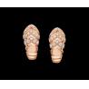 Buy cheap Serpenti Tubogas short earrings in 18 kt pink gold with pavé diamonds Ref. 351847 OR857543 from wholesalers