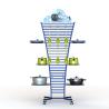 Buy cheap Custom Pans Metal Floor Display Stands Wire Metal Shelves And Wire Pegs from wholesalers