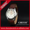 Buy cheap Guangzhou Watch Supplier Stainless Steel Case Back Quartz Watch Leather Strap Watches Mens from wholesalers