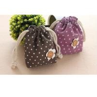 Buy cheap Hot selling lovely customized promotional calico drawstring bag small candy product