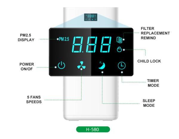 Buy cheap European Electric Floor Standing Air Purifier UV LED HEPA filter Household from wholesalers