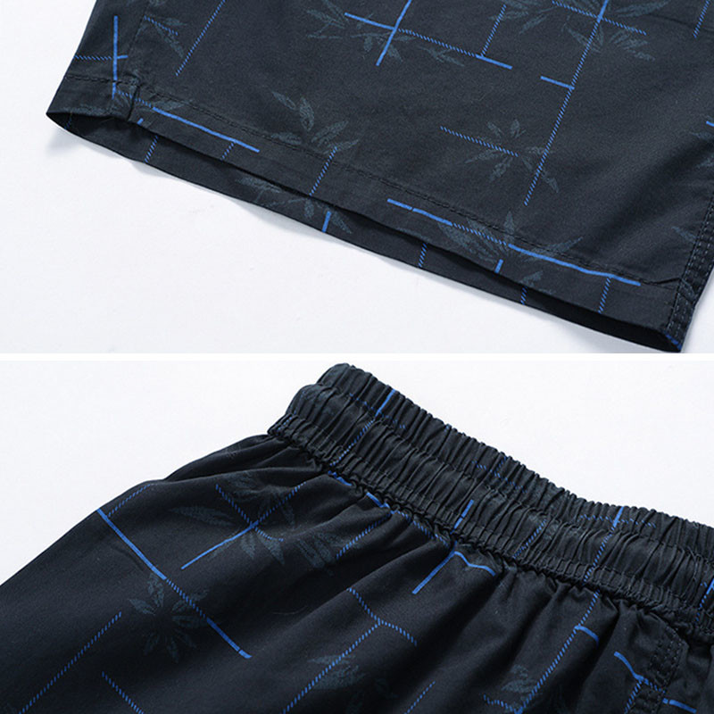Summer men's casual stylish washed cotton beach pants