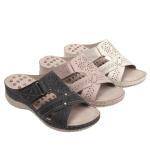 Buy cheap BS068 European And American Summer Sandals Women 2021 Bohemian Style Thick Bottom Massage Large Size Ladies Slippers from wholesalers