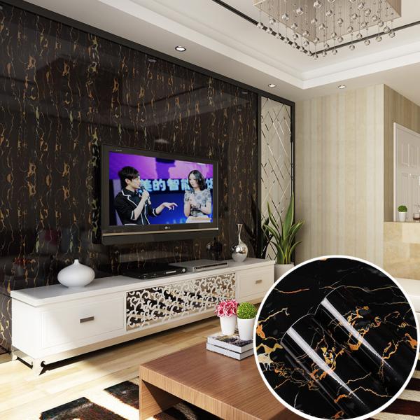 Self Adhesive Wallpaper Black Marble Wallpaper Peel and Stick Wallpaper Home