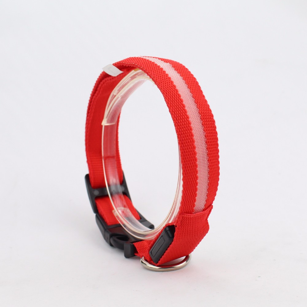 Christmas Polyser Dog Led Collars / LED Flashing Pet Collar For Dogs And Cats