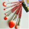 Buy cheap Plastic Handle Vegan Powder Fan Brush , Transparent Glitter Luxury Makeup Brush Kits from wholesalers