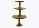 Strong Dolomite Ceramic Cake Stand Round Shape Customized For Birthday Party