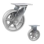 6 Inch Top Plate Swivel Hollow Cast Iron V Groove Heavy Duty Casters Track