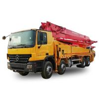 Buy cheap 42 Meter Putzmeister Beton Pump Used Truck Mounted Red Color product