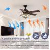 Buy cheap Commercial 65W 120V Matte Black Ceiling Fan With Light And Remote from wholesalers