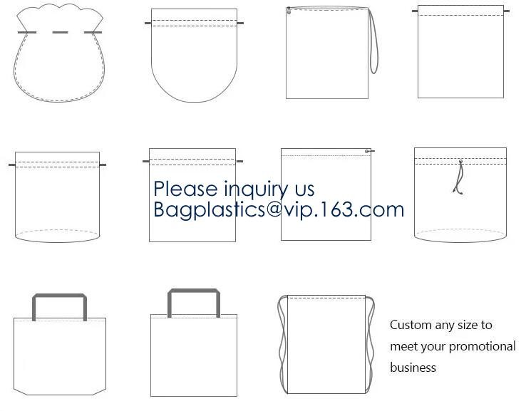 BAGS, PU, OXOFOD, SPANDEX, NYLON, EVA, SPANDEX, VELVET, LEATHER, COTTON, POLYESTER, REUSABLE, RESEALABLE, BIODEGRADABLE