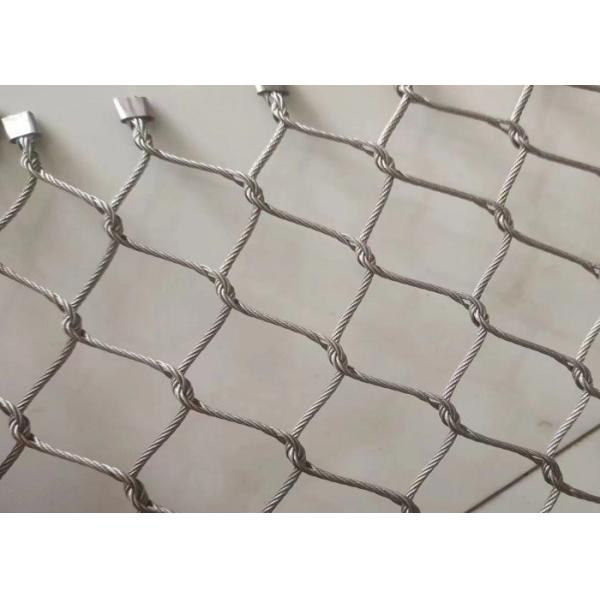 40*40mm Opening Wire Rope Mesh 316L 2.0mm Ferrule Cable Mesh