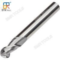 Buy cheap HRC45 Solid carbide 2flute ball nose AlTiN Coating for metal milling 1mm to 20mm product