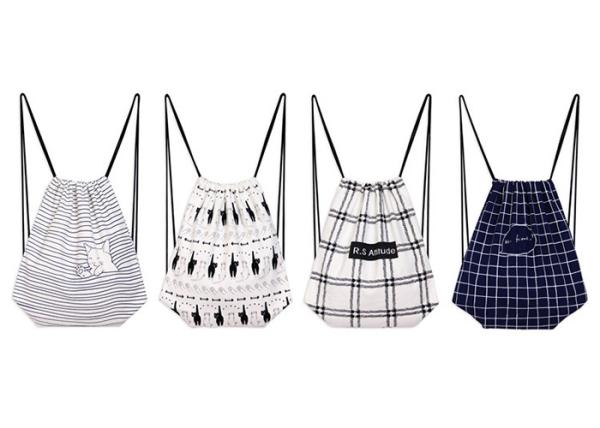 Buy cheap Dual-use travel backpack bag drawstring student creative printing cloth bag from wholesalers