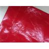 Buy cheap Dupont Paper PU Coated 0.15mm Garment Leather Fabric Red Color For Light Jacket from wholesalers