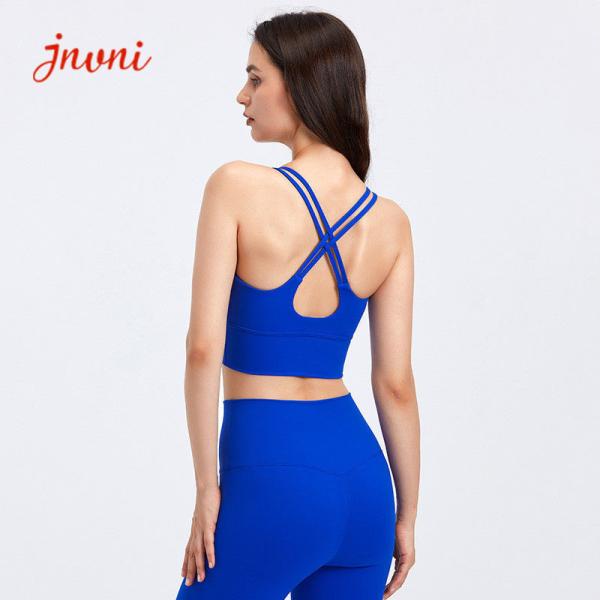 Buy cheap Yoga Buttery Soft Cross Back Push Up Energy RGS Bra Gym Fitness Set 230gsm from wholesalers