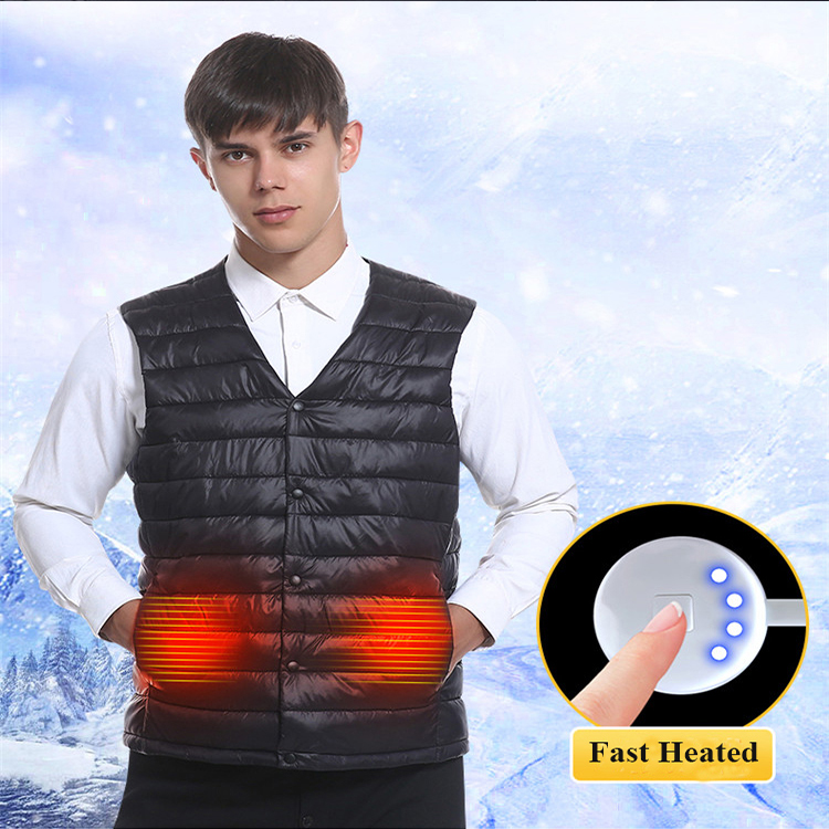 Far Infrared Heated Waist Coats Mens Jacket Vest With Heating Pad For Clothes