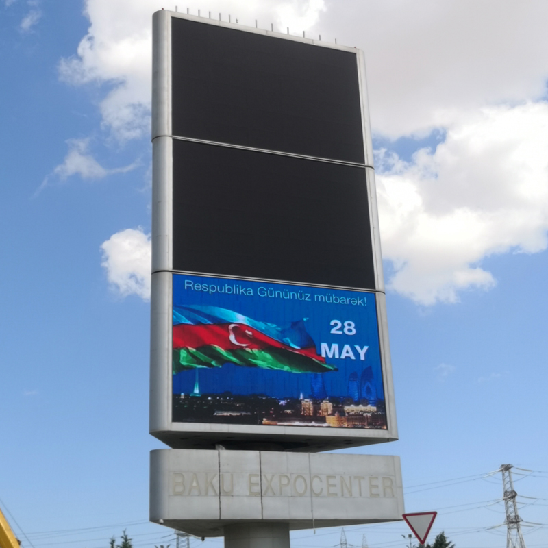 Customized Size High Brightness P6 Outdoor Facade LED Screen With Mean Well Power Supply